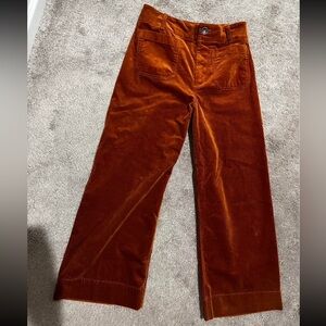Anthropologie Maeve Colette rust orange corduroy pants